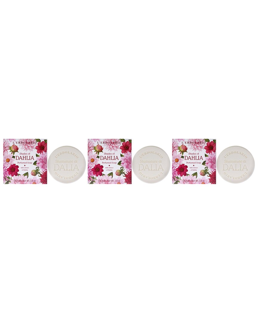 L'erbolario 3.5oz Shades Of Dahlia Perfumed Soap - Pack Of 3