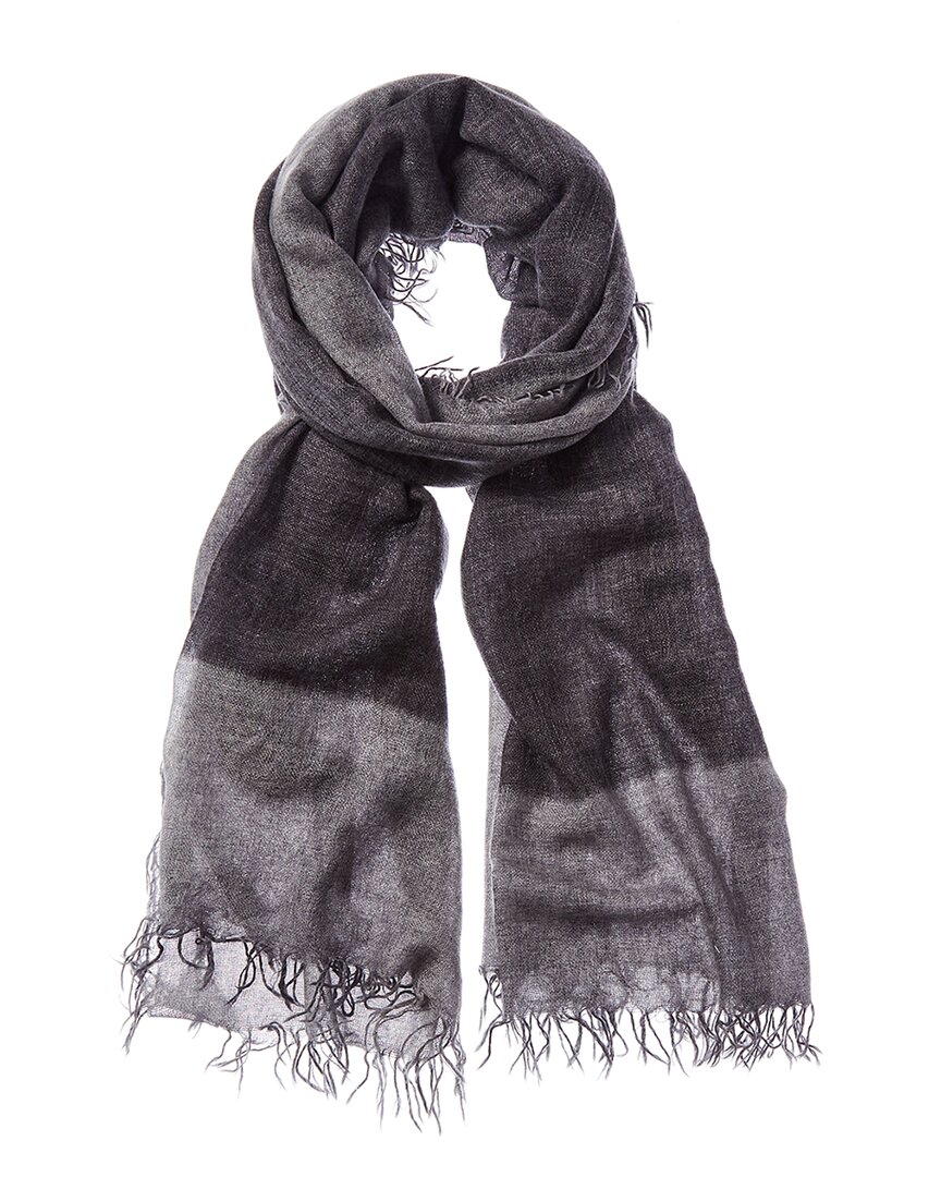 Image of Forte Cashmere Border Spray Print Cashmere Scarf