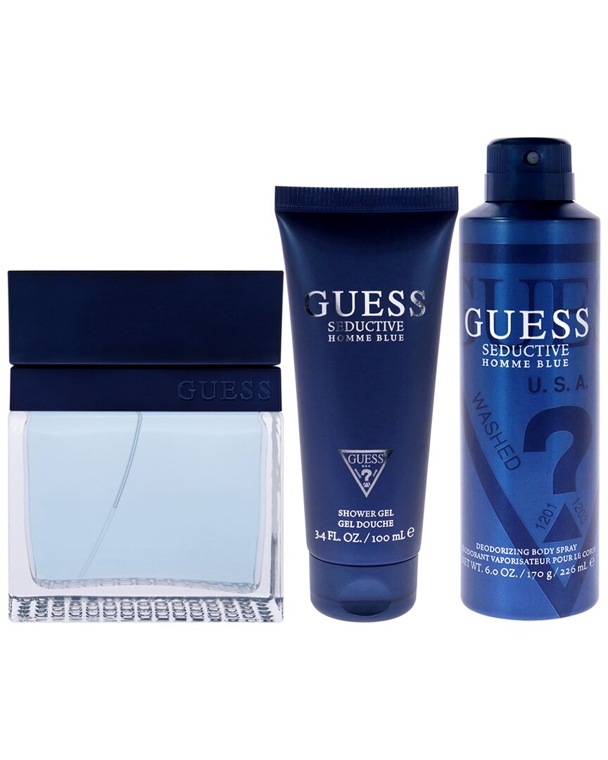 Guess Men's Seductive Homme Blue 4pc Gift Set