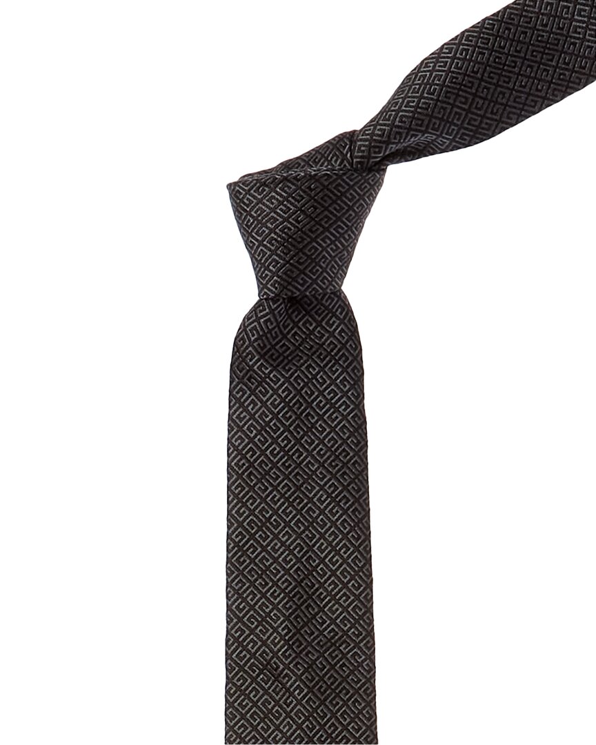 Shop Givenchy Black All Over 4g Jacquard Silk Tie
