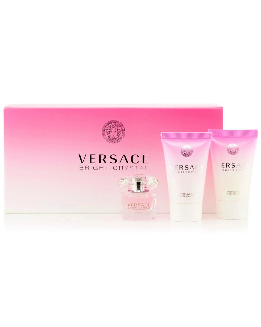 Versace Women's 0.17oz Bright Crystal 3pc Set In White