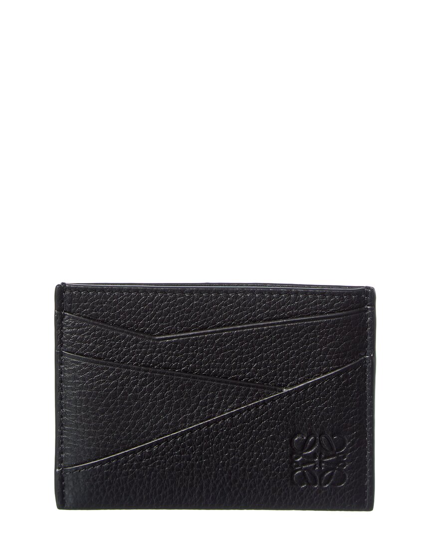 Loewe Puzzle Plain Leather Card Holder In Brown