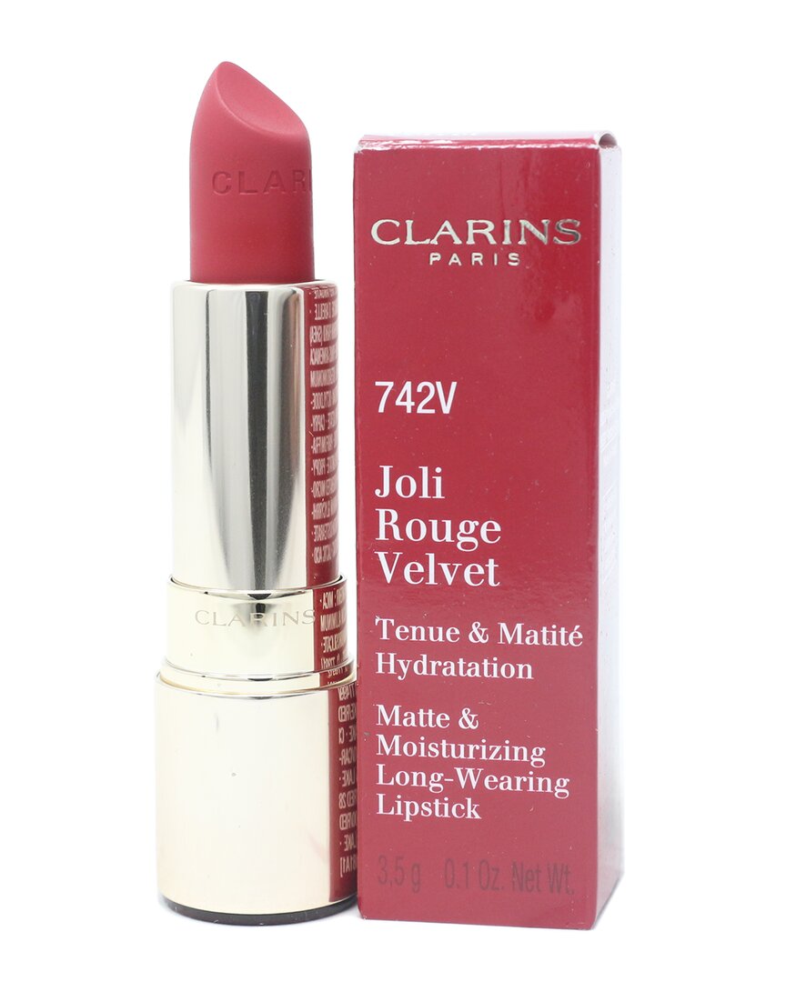 Shop Clarins 0.1oz 742v Joli Rouge Joli Rouge Long Wearing Lipstick