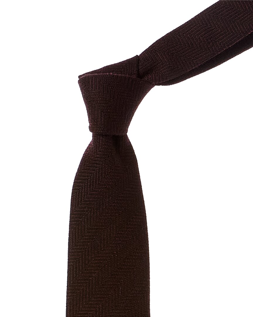 TED BAKER TED BAKER THALLO DARK RED WOOL TIE