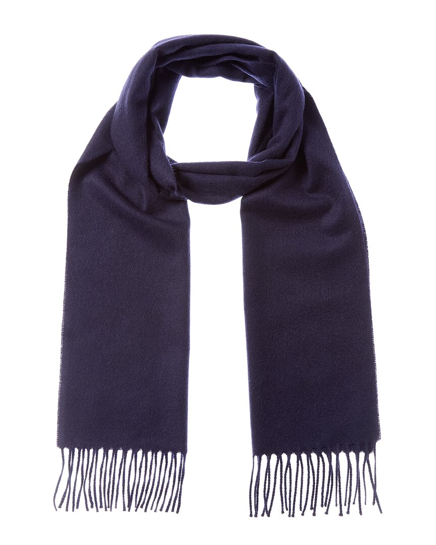 Celine Fringed Cashmere Scarf In Blue
