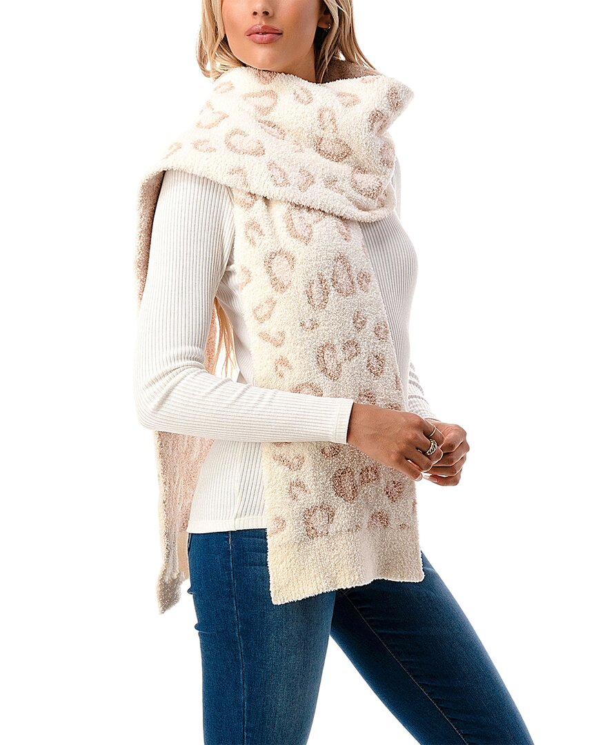 Marcus Adler Cheetah Cozy Scarf In Pink