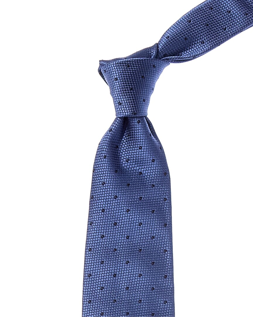 Brunello Cucinelli Blue Dots Silk Tie