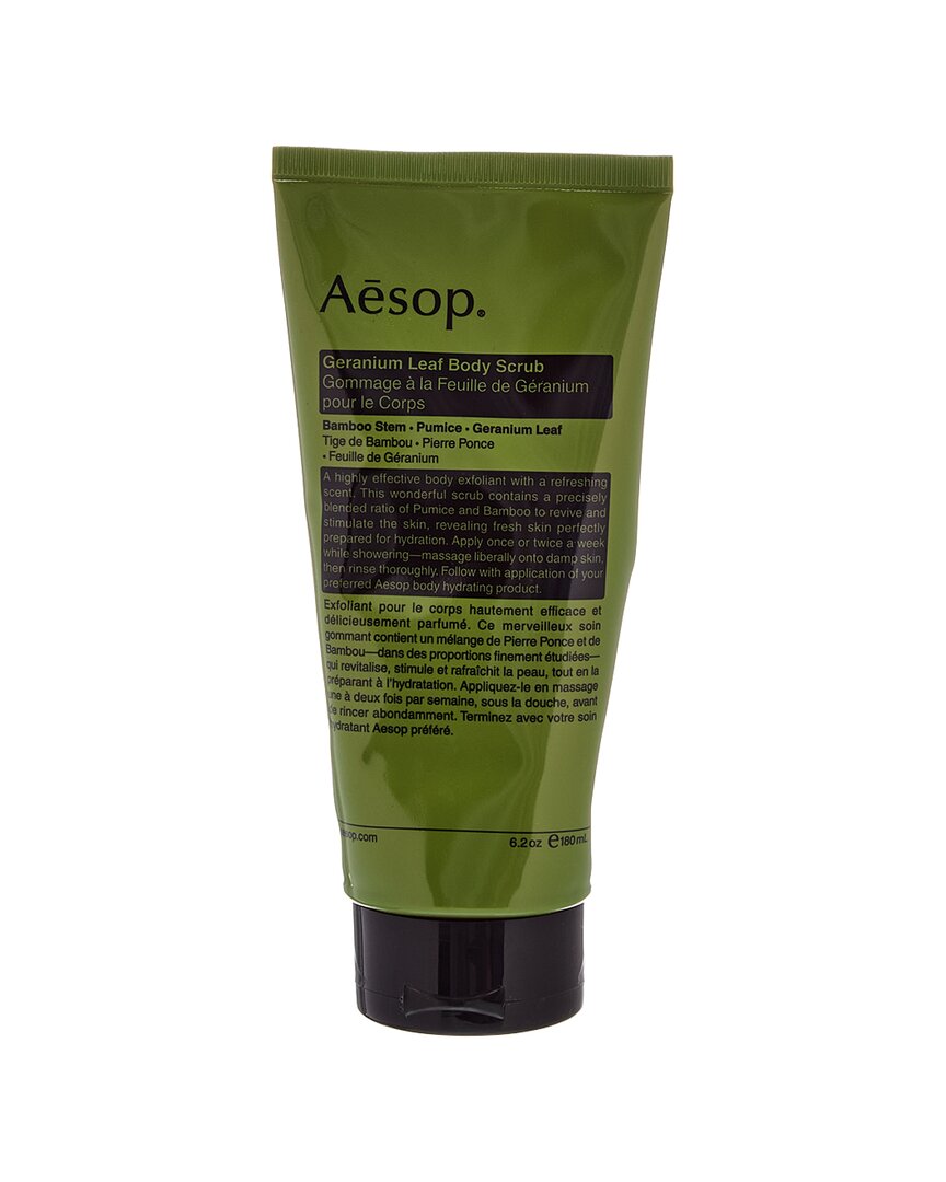 Aesop 6.1oz Geranium Leaf Body Scrub In Green