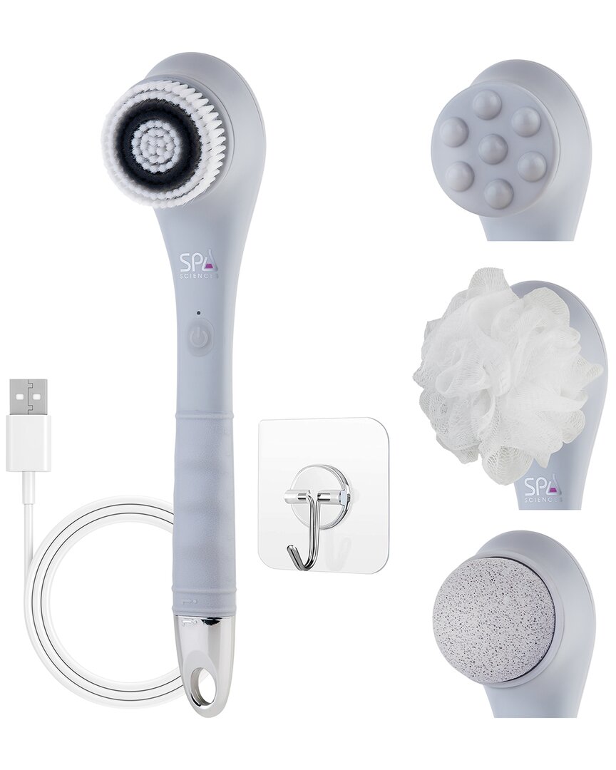 Spa Sciences Nova Sonic Cleansing System With Antimicrobial Brush In White