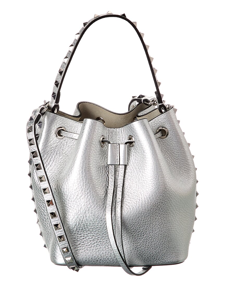 Valentino Garavani Valentino Rockstud Leather Bucket Bag