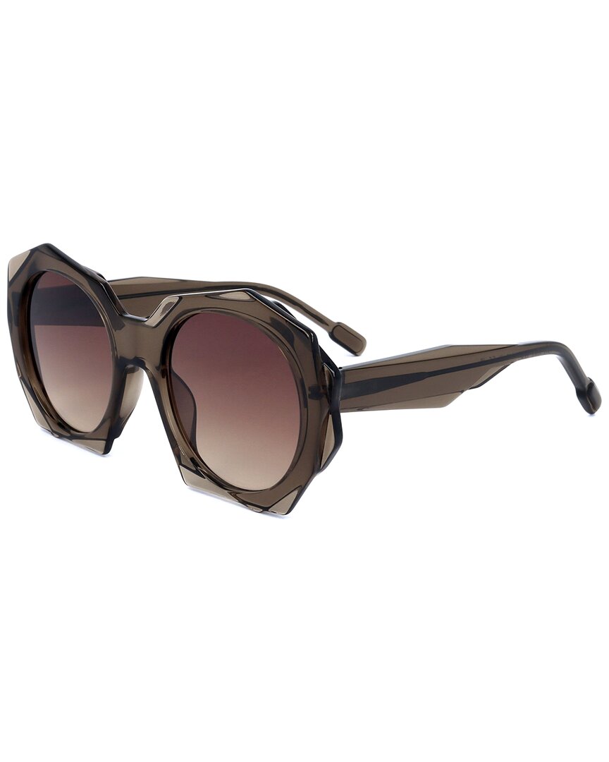 Kartell Women's Kl501s 53mm Sunglasses In Brown