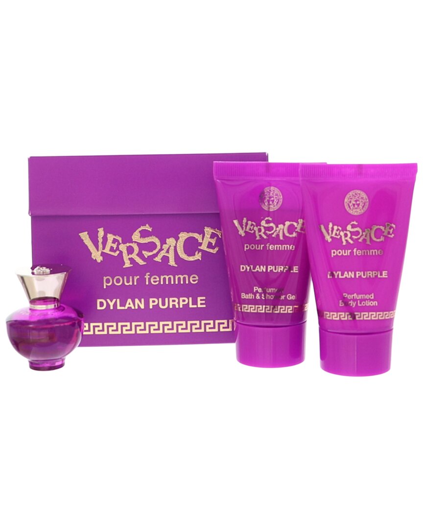 Versace Women's Dylan Purple Edp Splash Set In Transparent