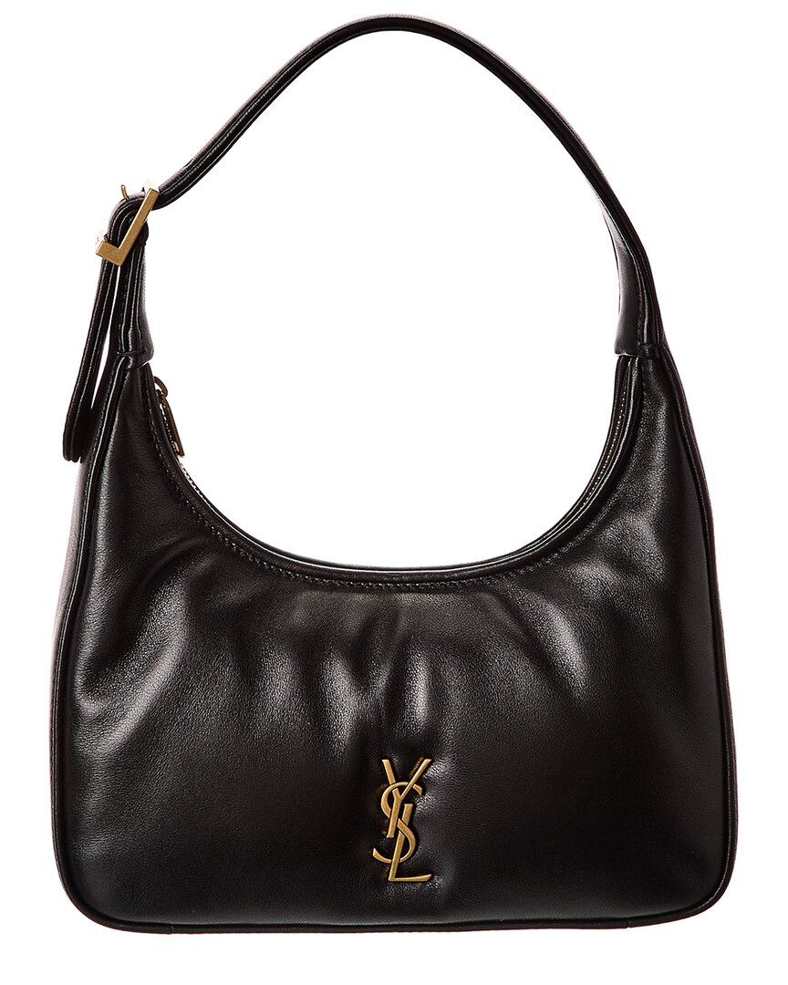 Saint Laurent Calypso Small Leather Hobo Bag In Black