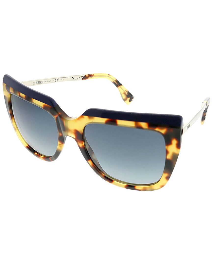 Shop Fendi Women's Square 53mm Sunglasses In Grey