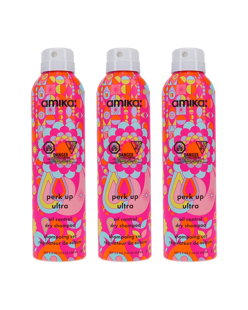 Amika 5.3oz Perk Up Ultra Oil Control Dry Shampoo 3 Pack