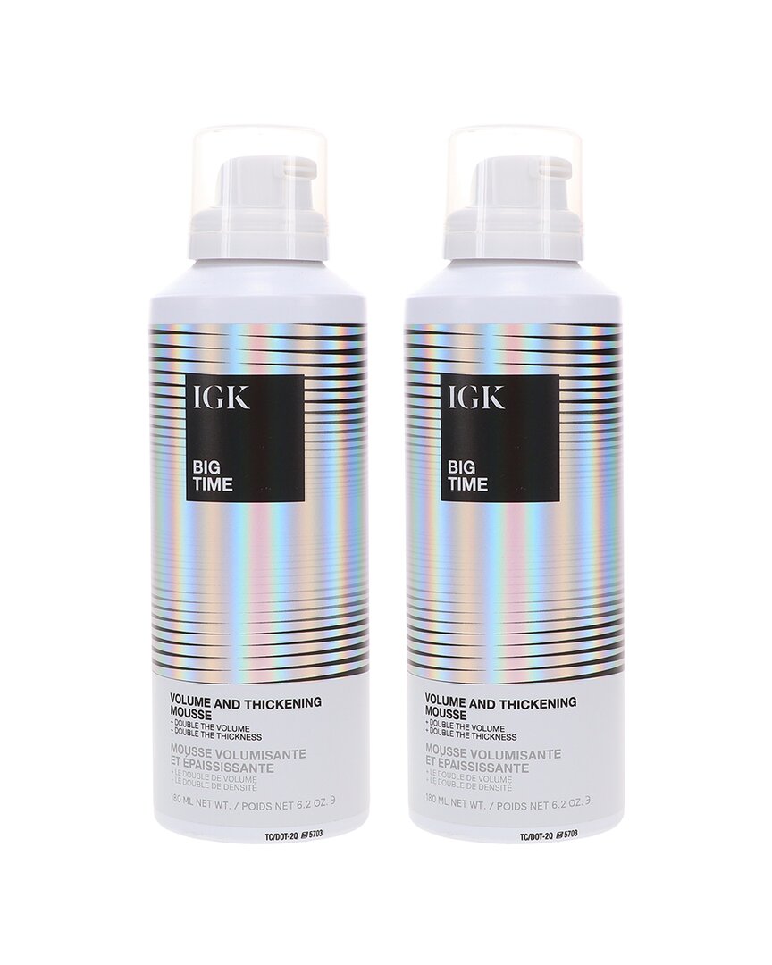 Igk 6.2oz Big Time Volume And Thickening Mousse 2 Pack