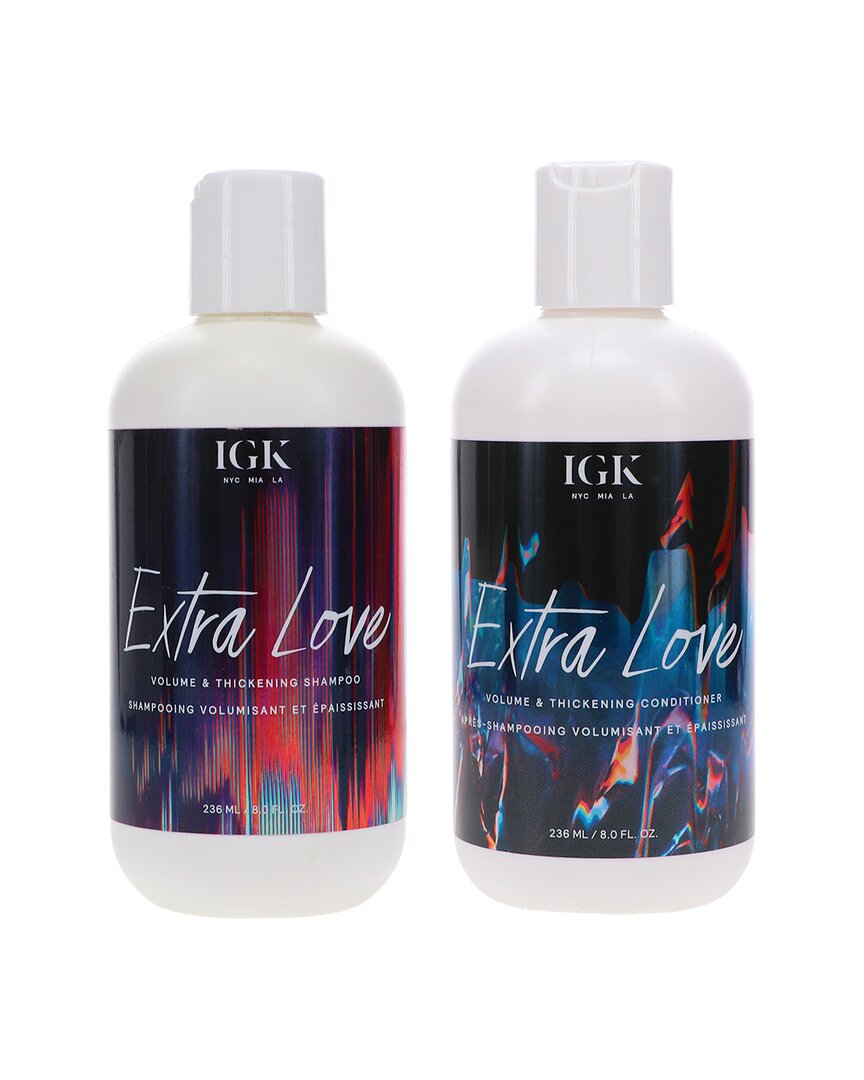 Igk 8 & 8 oz Extra Love Volume & Thickening Shampoo 8 oz & Conditioner 8 oz Combo | Pack
