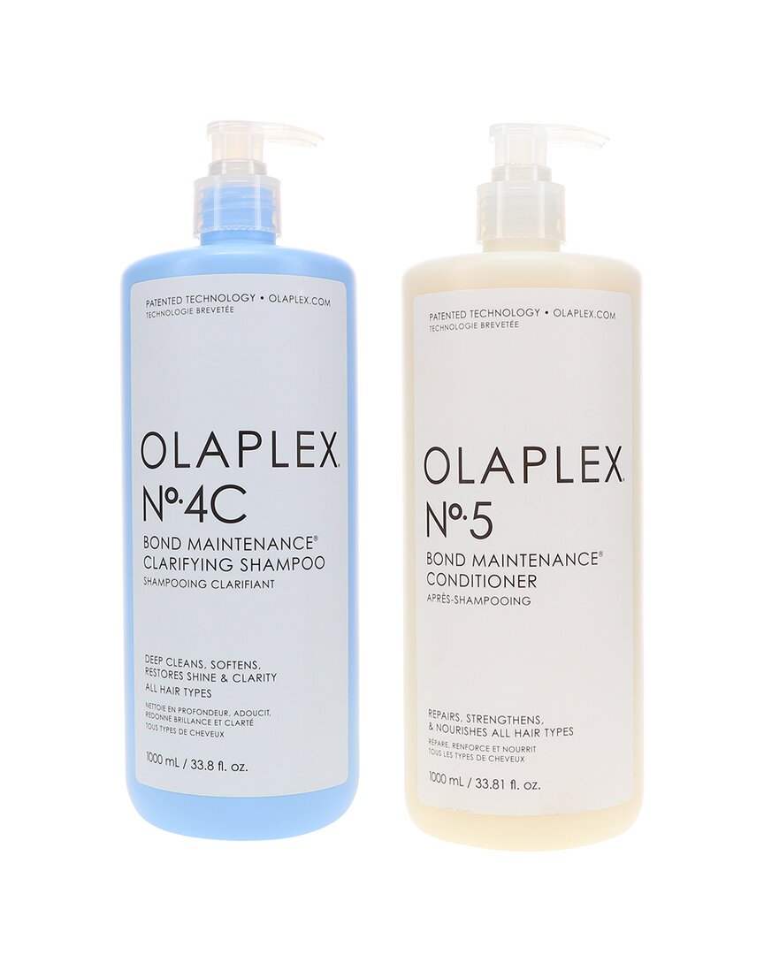 Olaplex 67.6oz No.4c Bond Maintenance Clarifying Shampoo & No. 5 Conditioner Combo Pack
