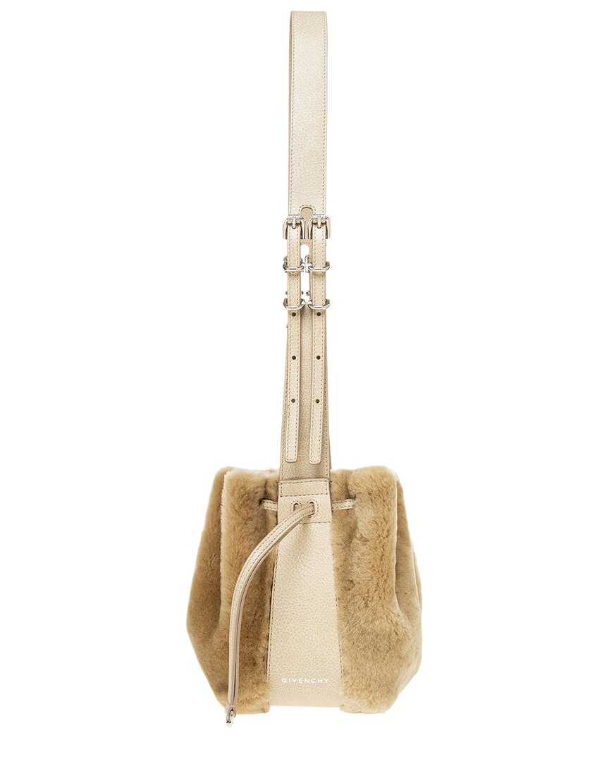 Givenchy Pumpkin Small Shearling & Leather Bucket Bag