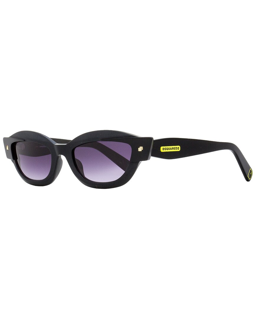 Dsquared2 Women's Ava Sunglasses Dq0335 05b Shiny/ In Black