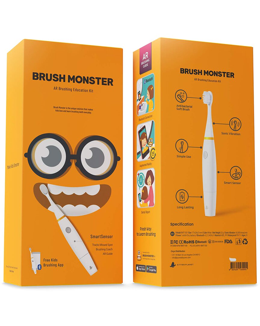 Aquasonic Brush Monsters Augmented Reality Smart Toothbrush In Brown