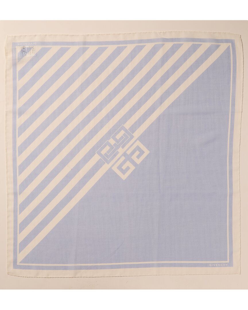 Givenchy 4g Square Silk-blend Scarf In Blue
