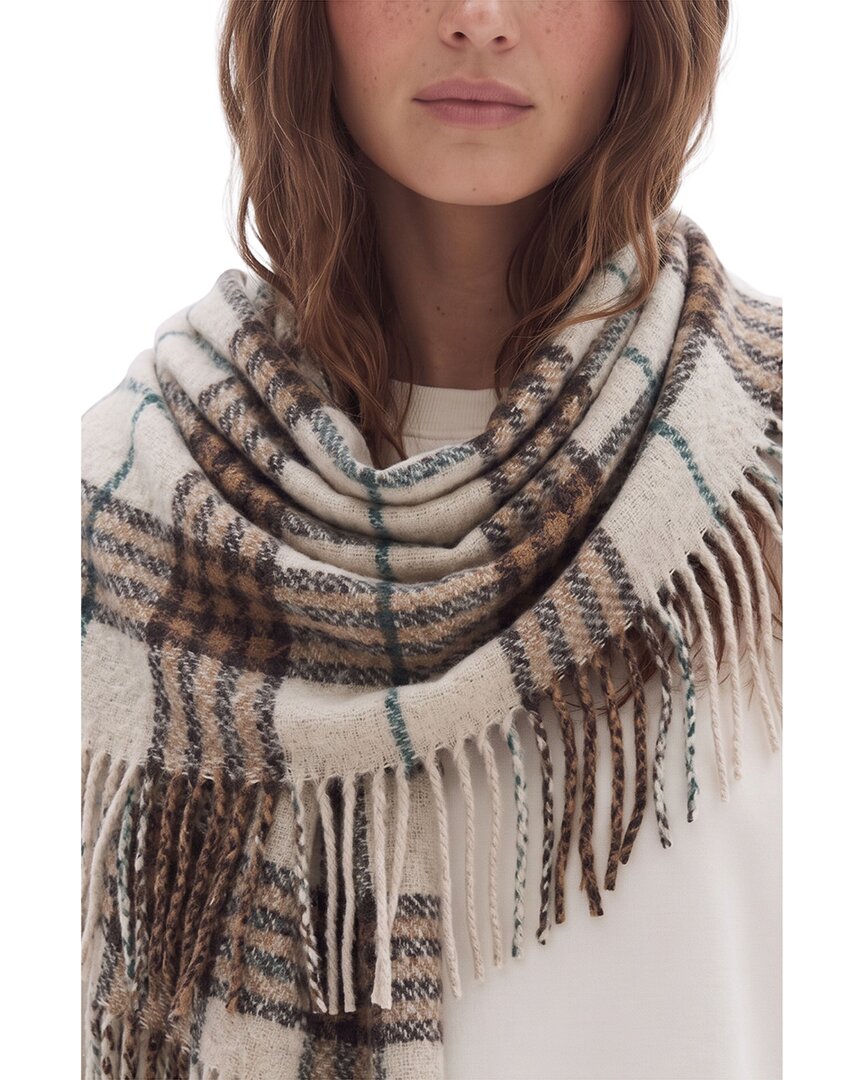 Nicole Miller Double Fringe Scarf In Multi