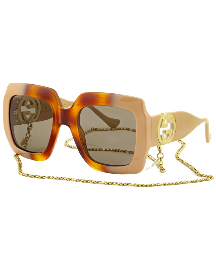 Gucci Woman Sunglass Gg1022s In Brown