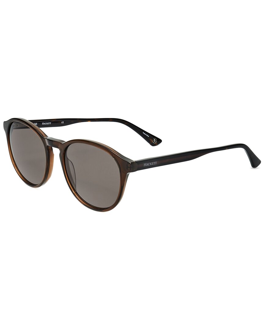 Shop Hackett Bespoke Men's Hek1279 50mm Sunglasses In Brown