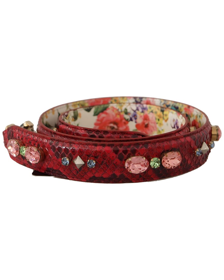 Dolce & Gabbana Python Bag Strap In Red