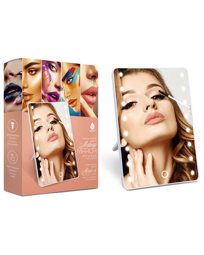 Pursonic Touch Screen Vanity Makeup Mirror In White