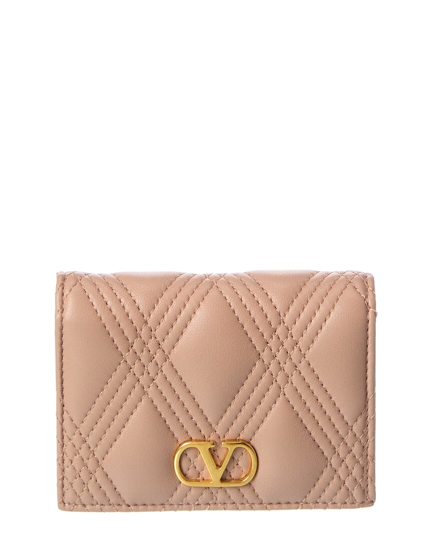 Valentino Quilte 67 Leather Card Case