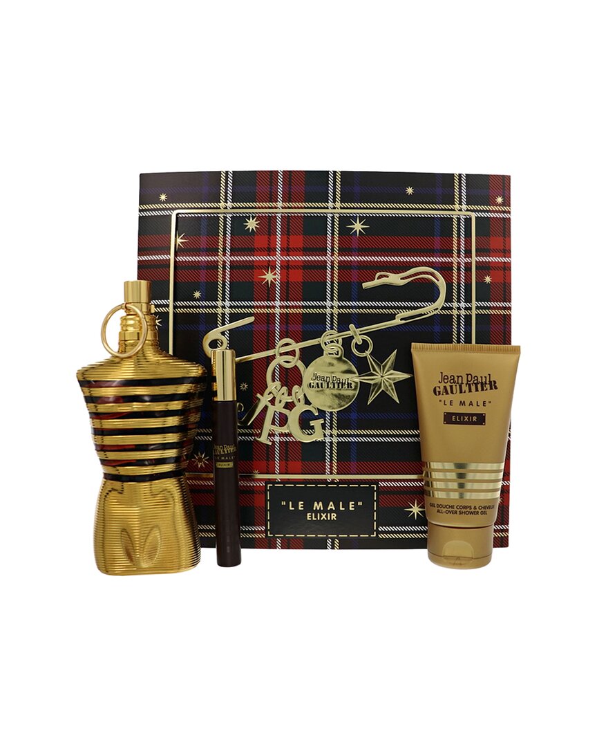 Jean Paul Gaultier Men's 3pc Le Male Elixir Parfum Spray
