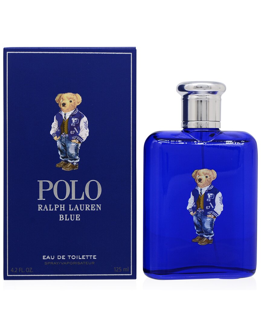 Ralph Lauren Men's 4.2oz Polo Blue - Polo Bear Limited Edition Edt Spray In White