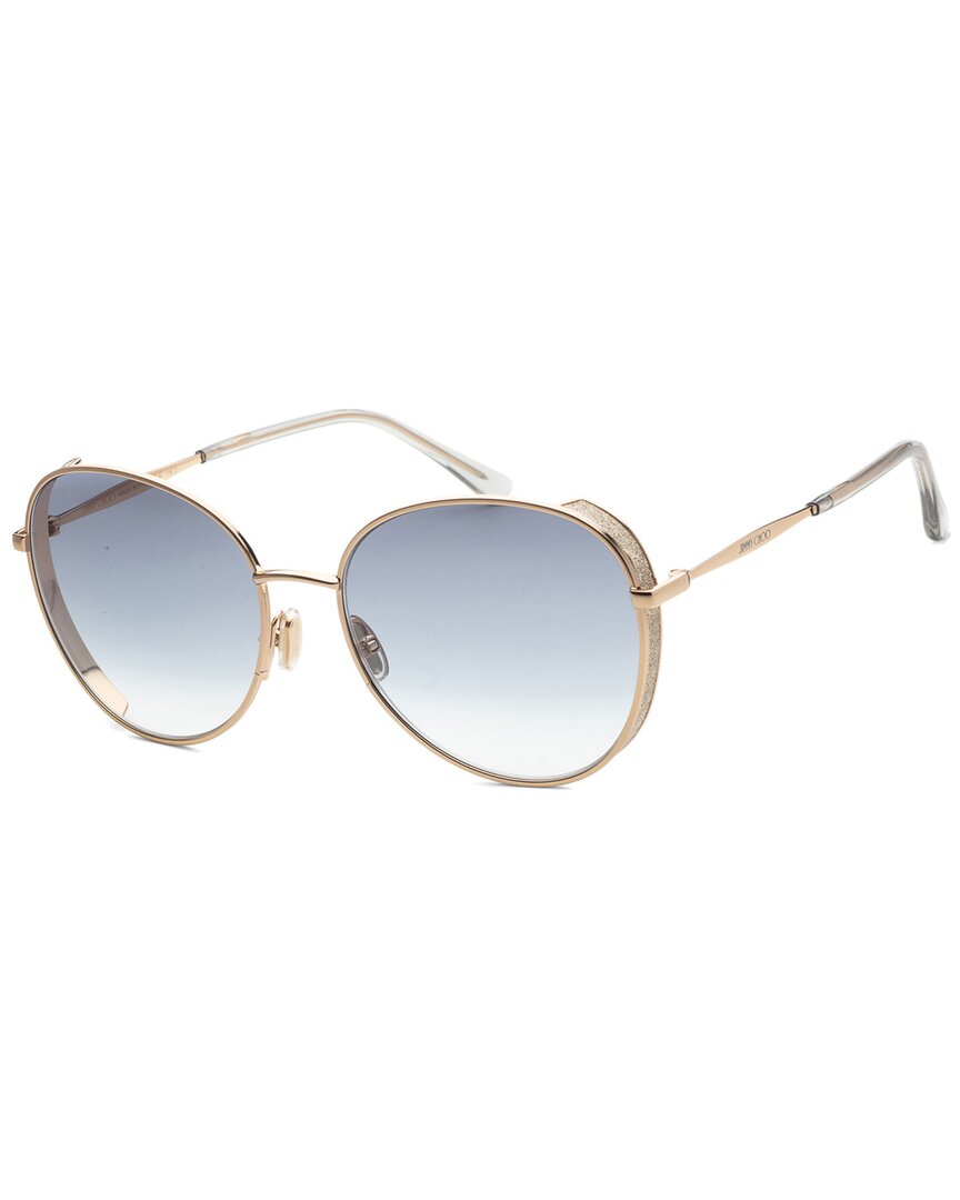 Shop Jimmy Choo Women's Felines 58mm Sunglasses In Gold