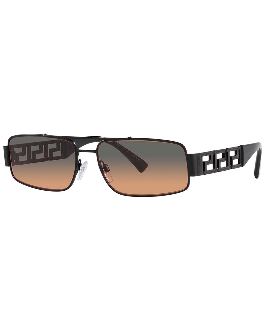 Shop Versace Men's Ve2257 60mm Sunglasses In Black