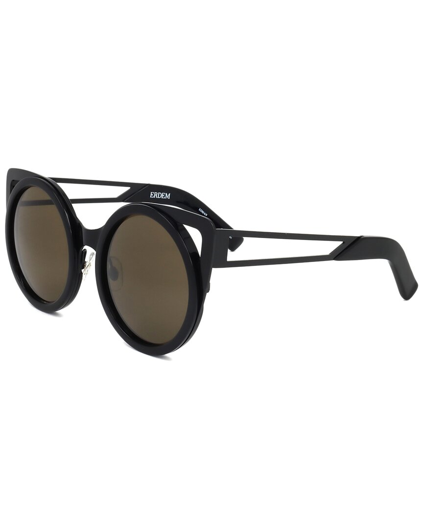 Shop Linda Farrow Erdem By  Women's Edm4 49mm Sunglasses In Black