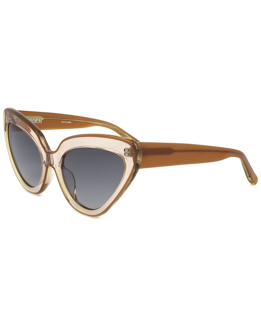 Linda Farrow X Erdem Women's Edm29 57mm Sunglasses In Brown