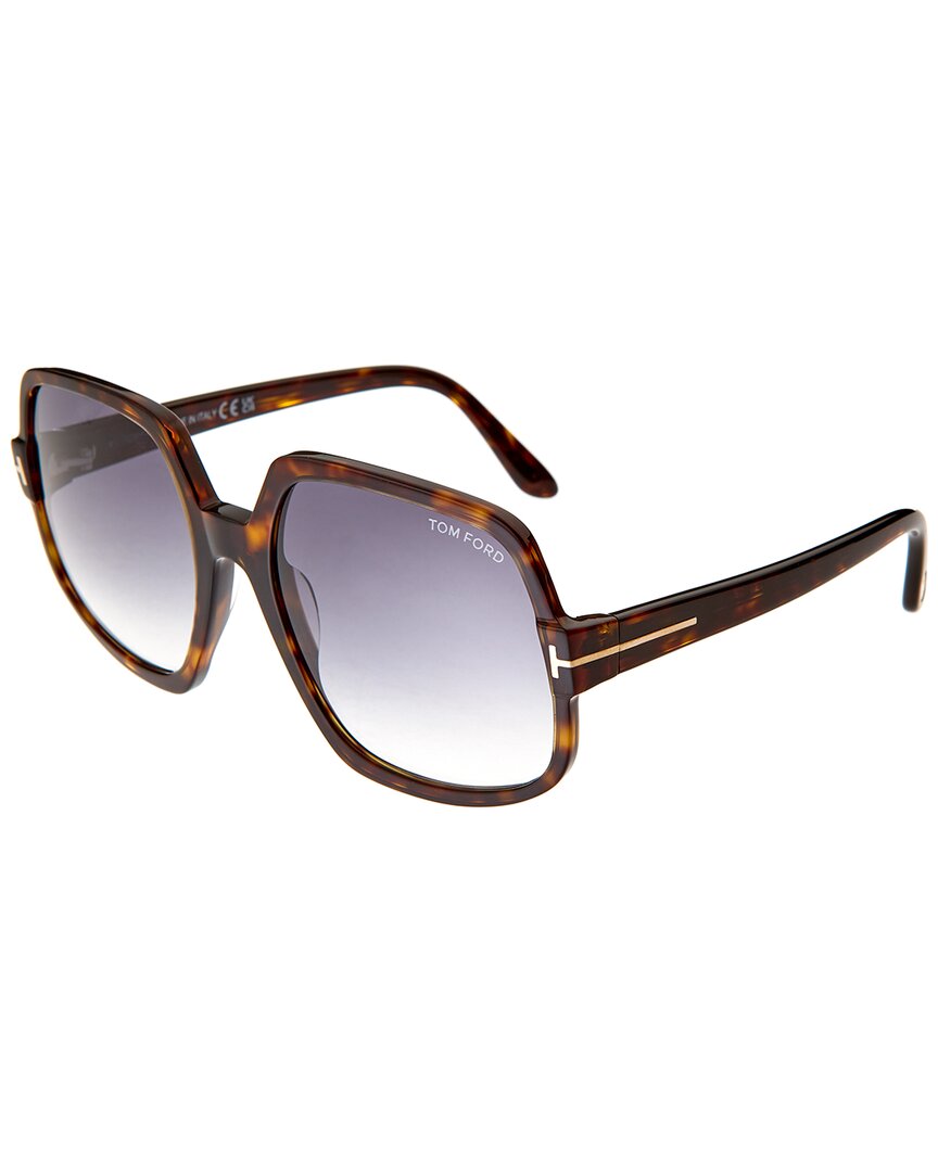 Tom Ford Delphine Tortoiseshell Acetate Butterfly Sunglasses In Brown