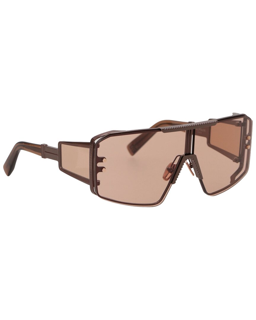 Balmain Unisex Bps146 147mm Sunglasses In Brown
