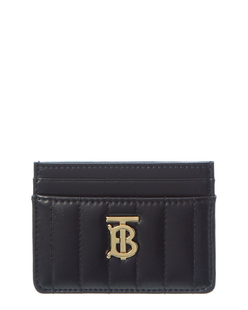 Burberry Lola Quilted Leather Card Holder In Black