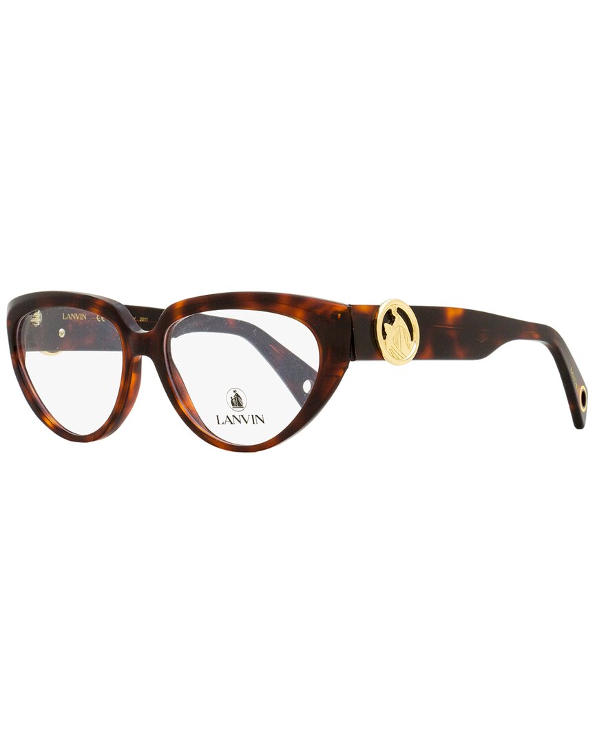 Lanvin Women's Cat Eye Eyeglasses Lnv2600 272 Red Havana 55mm In Red