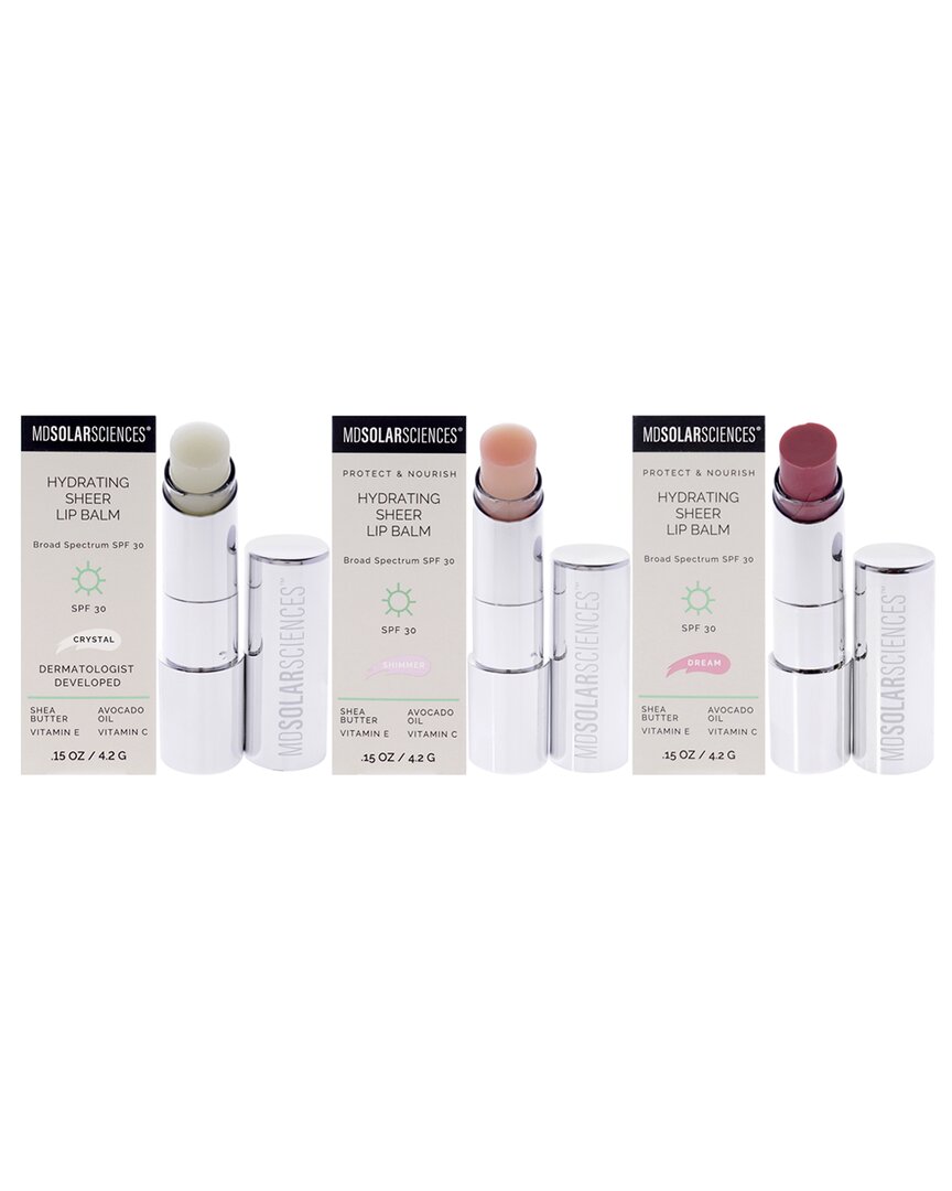 Md Solar Sciences Women's Hydrating Sheer Lip Balm Trio Spf 30