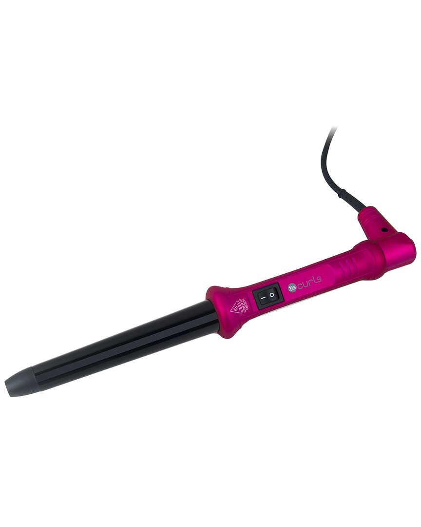 Tiri Professional Tiri 19/25mm Clipless Tourmaline Curling Iron (with Heat Glove Included) - Pink