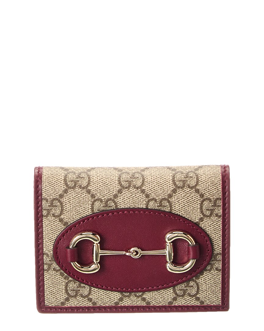 Gucci Horsebit 1955 Gg Supreme Canvas & Leather Card Case