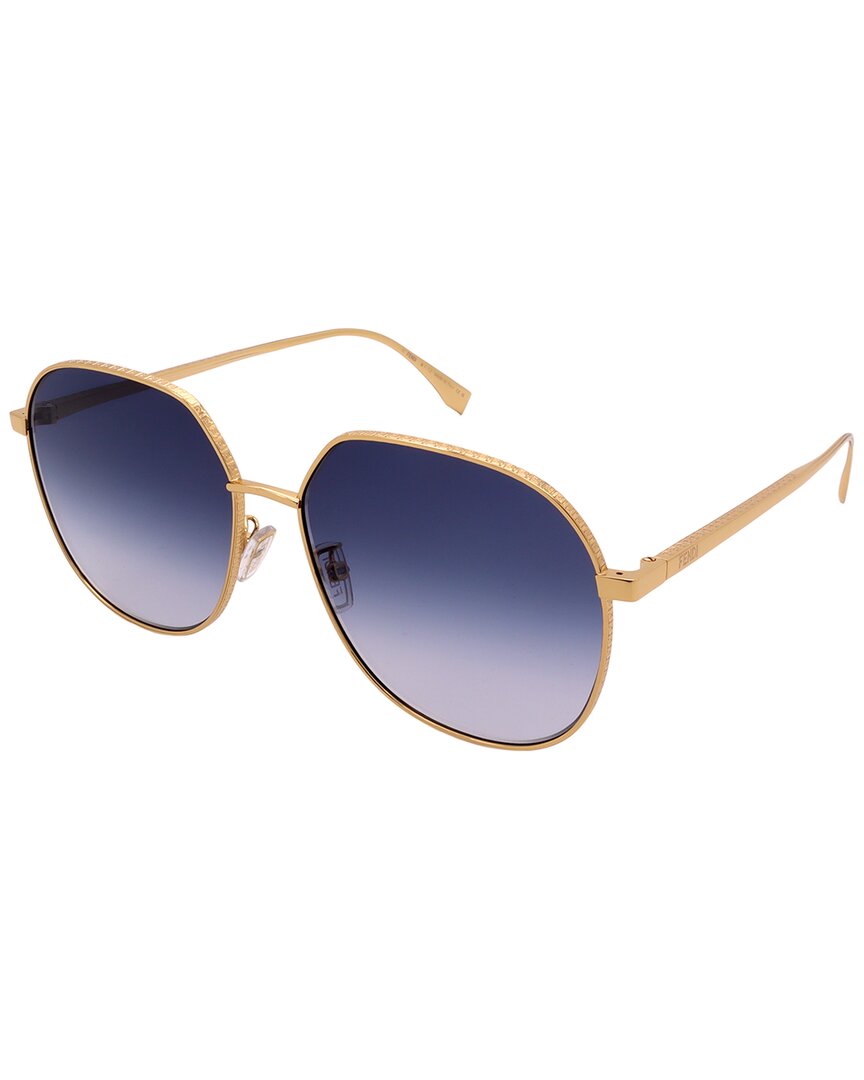 Shop Fendi Women's Fe40069u 59mm Sunglasses In Gold