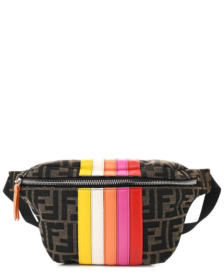 Fendi Multicolor Jacquard Canvas Kids Belt Bag (authentic Pre-loved)