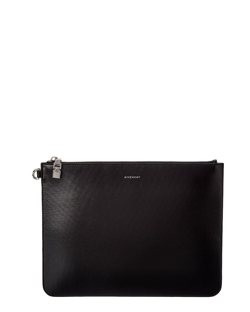 Shop Givenchy Leather Pouch In Black