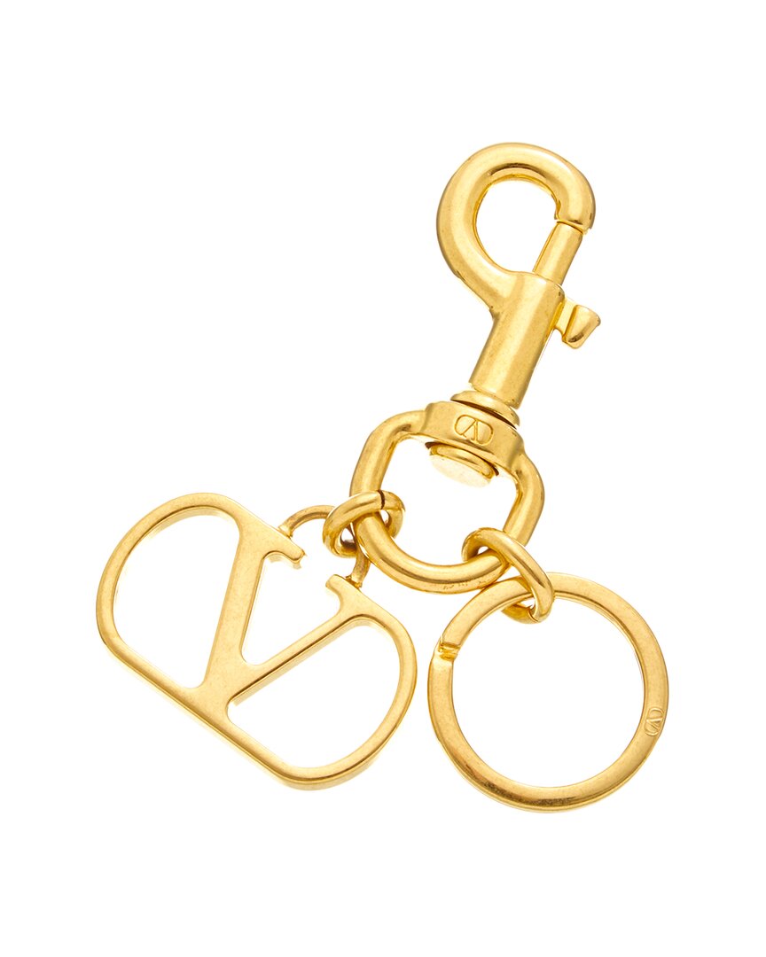 Valentino Garavani Valentino Vlogo Signature Keychain In Yellow