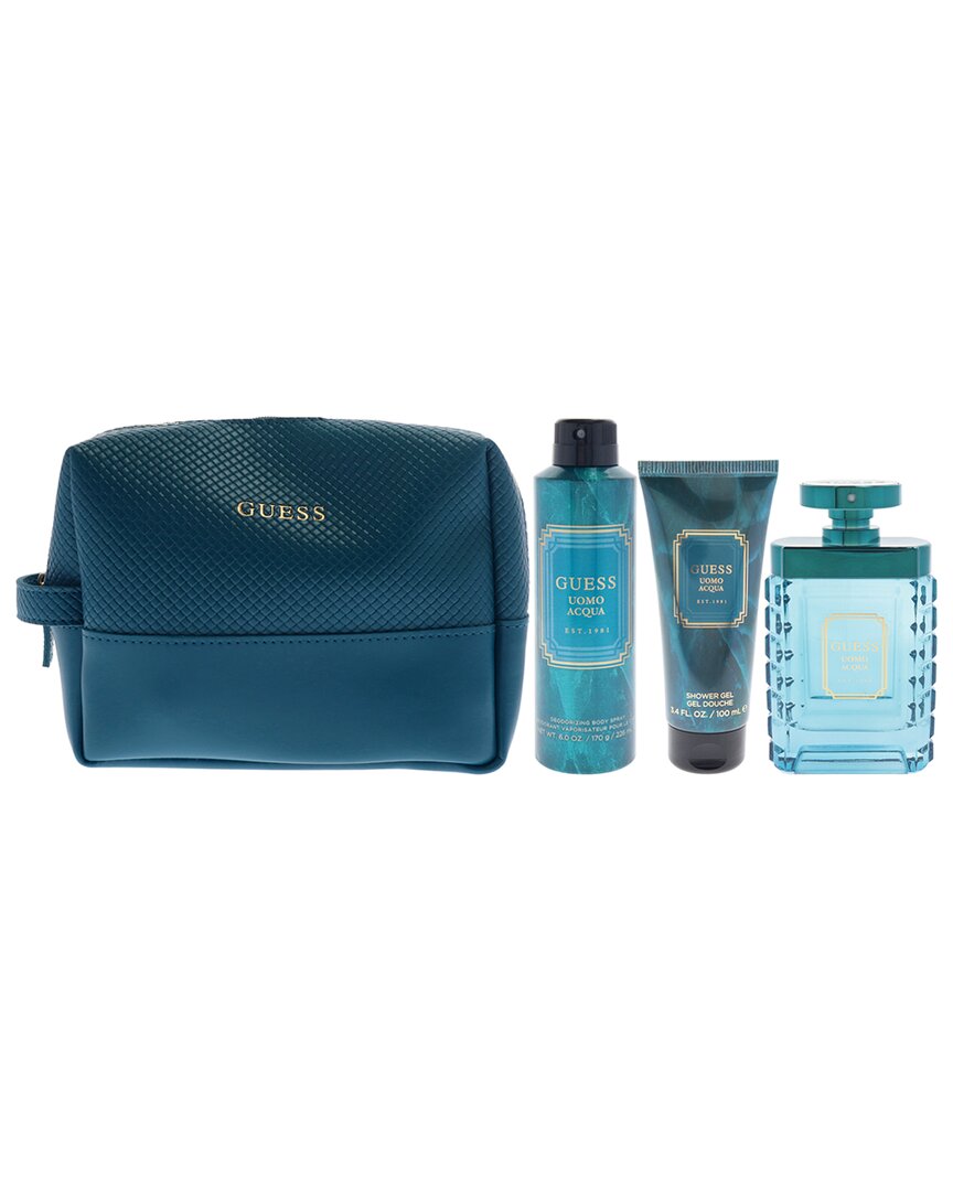 Guess Men's Uomo Acqua 4pc Gift Set